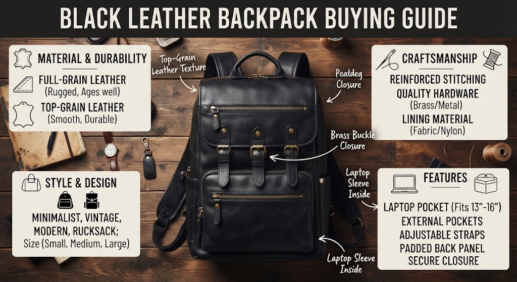 Black Leather Backpack: How to Choose the Right One