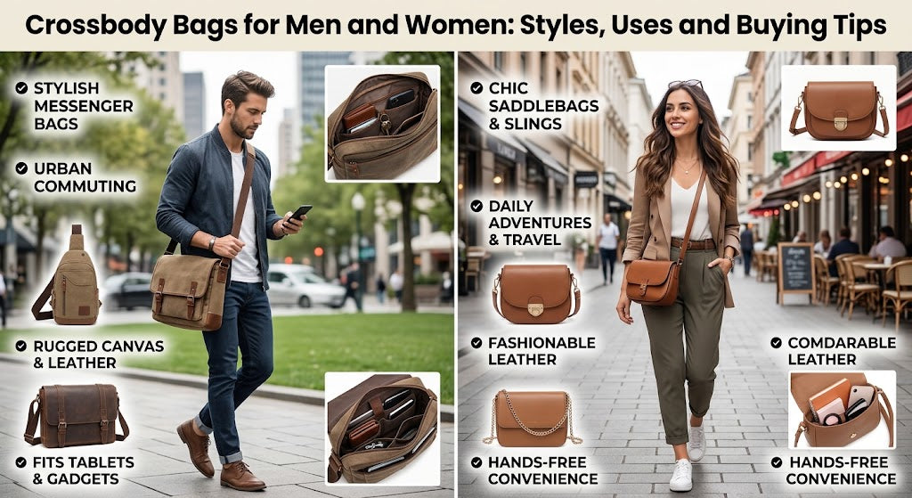 Crossbody Bags for Men and Women: Styles, Uses and Buying Tips