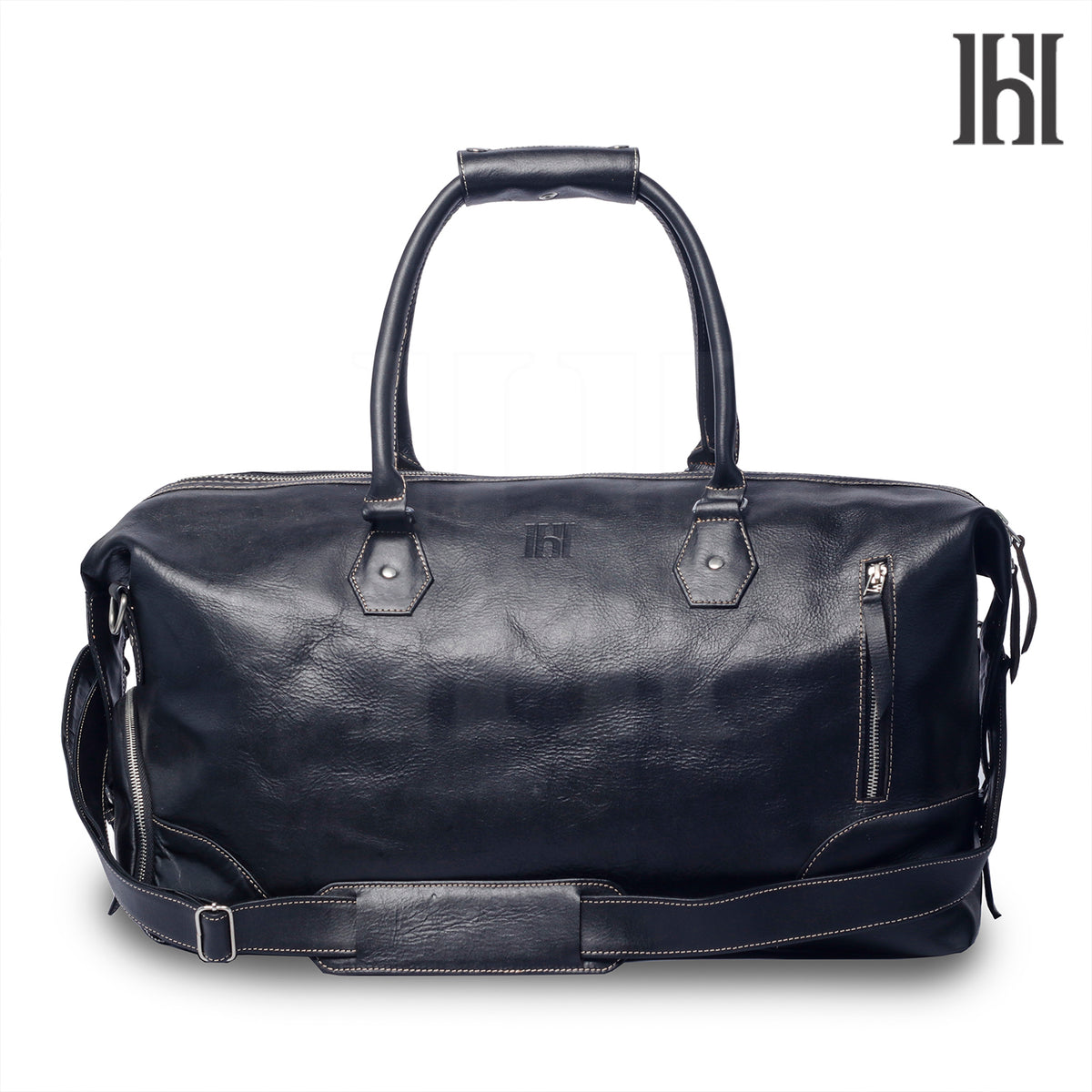 Leather Duffle Bag with separate shoes compartment