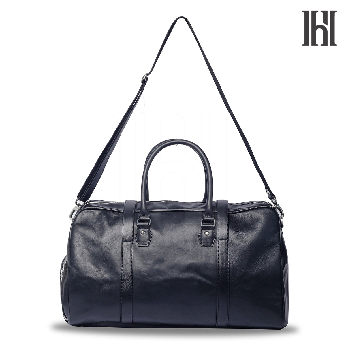 Leather Duffle Bag with shoe compartment