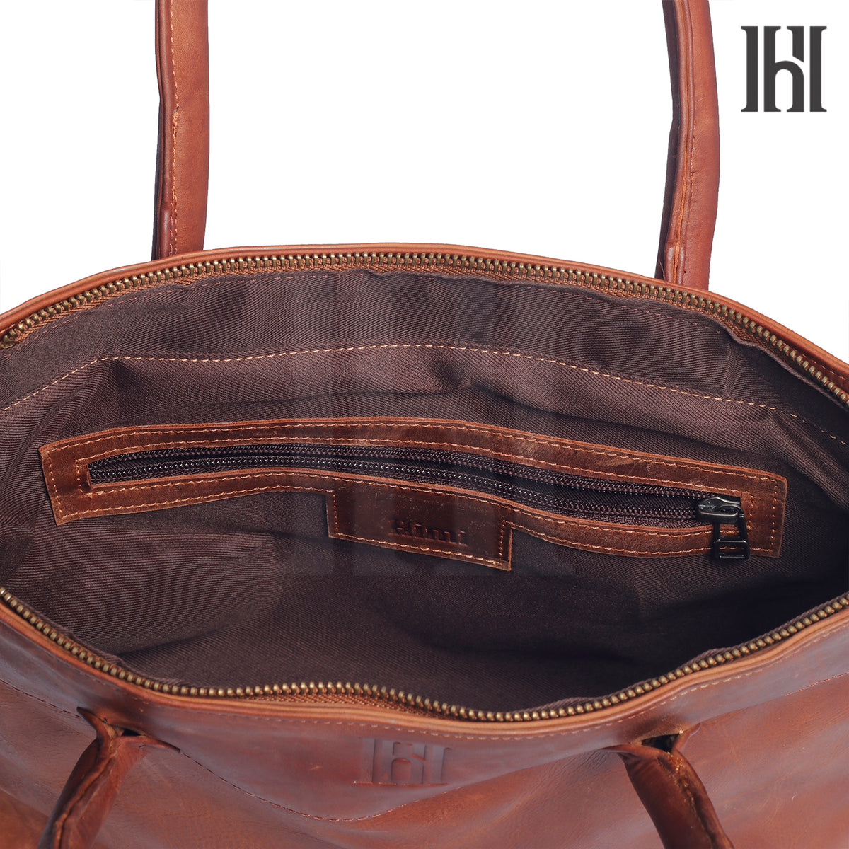 Classic leather tote bag for women's