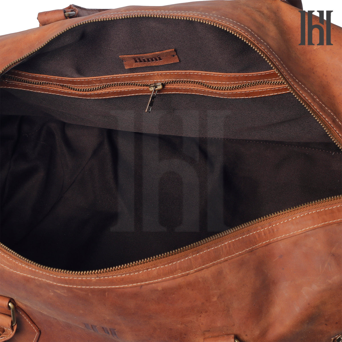 Leather Duffle Bag with separate shoes compartment