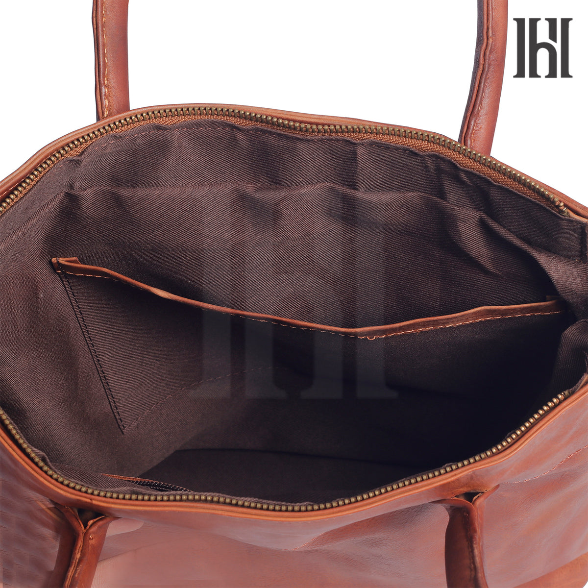 Classic leather tote bag for women's