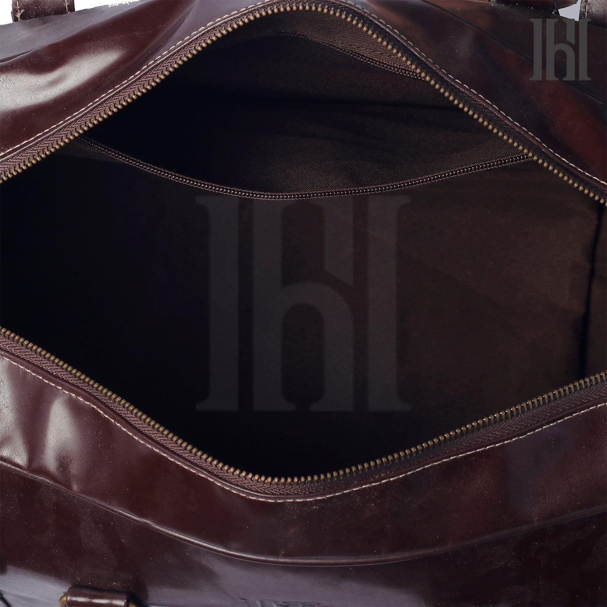 Leather Duffle Bag with shoe compartment
