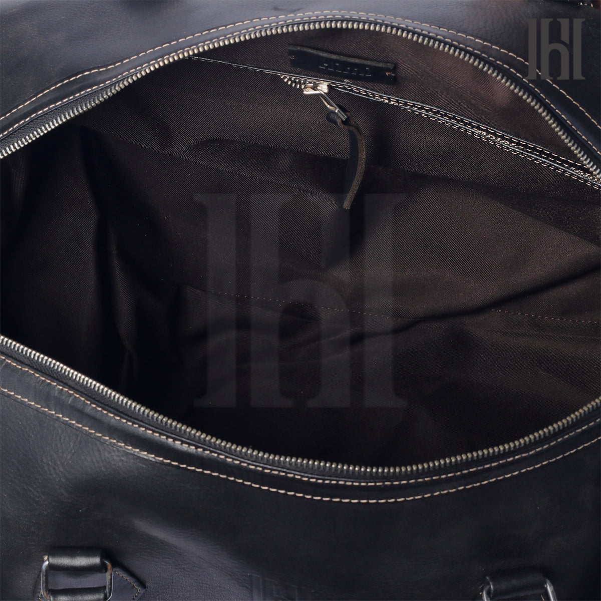 Leather Duffle Bag with separate shoes compartment