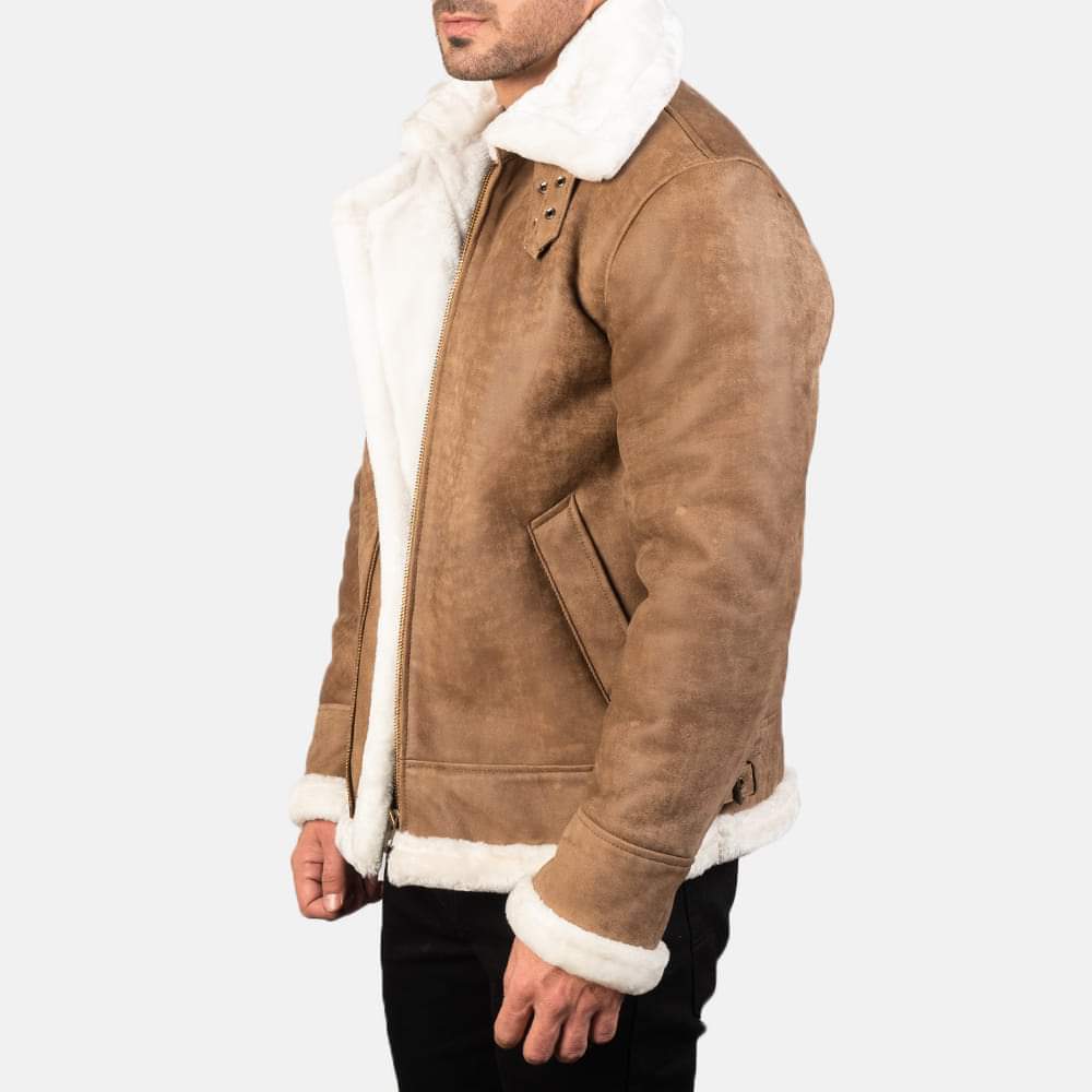 Premium Shearling Fur Leather Jacket, ultra soft original fur jacket, bomber jacket
