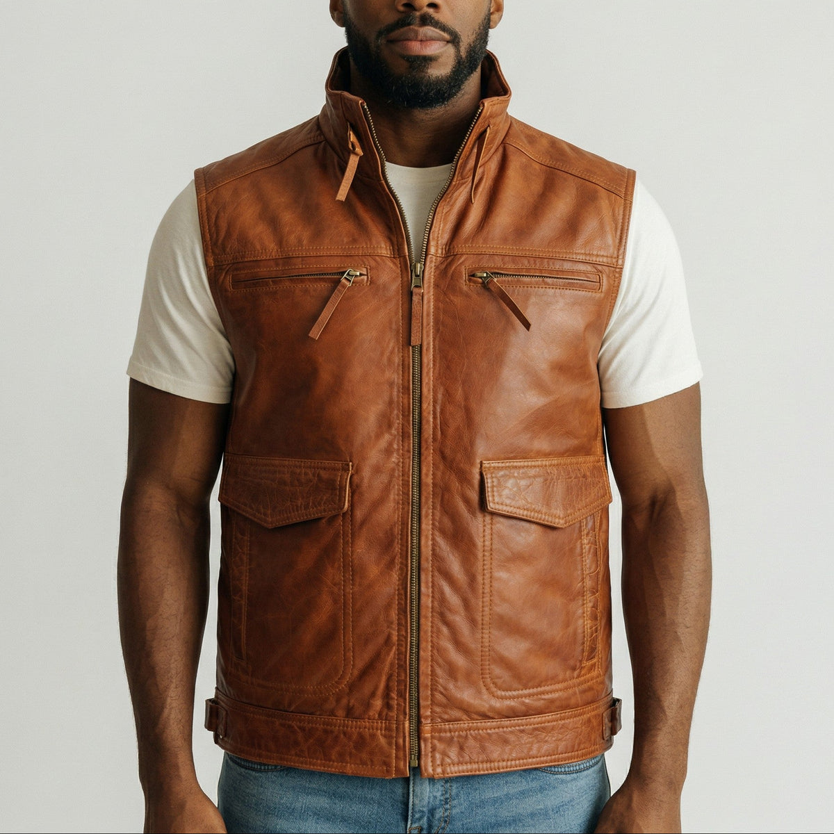 Original Leather West for Men – Classic Handcrafted Leather Vest