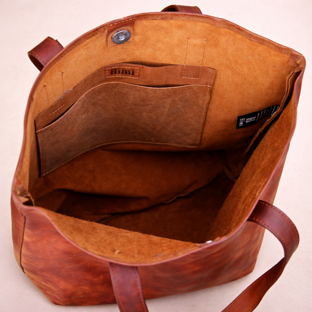 Ladies leather Tote bag, luggage shopping bag