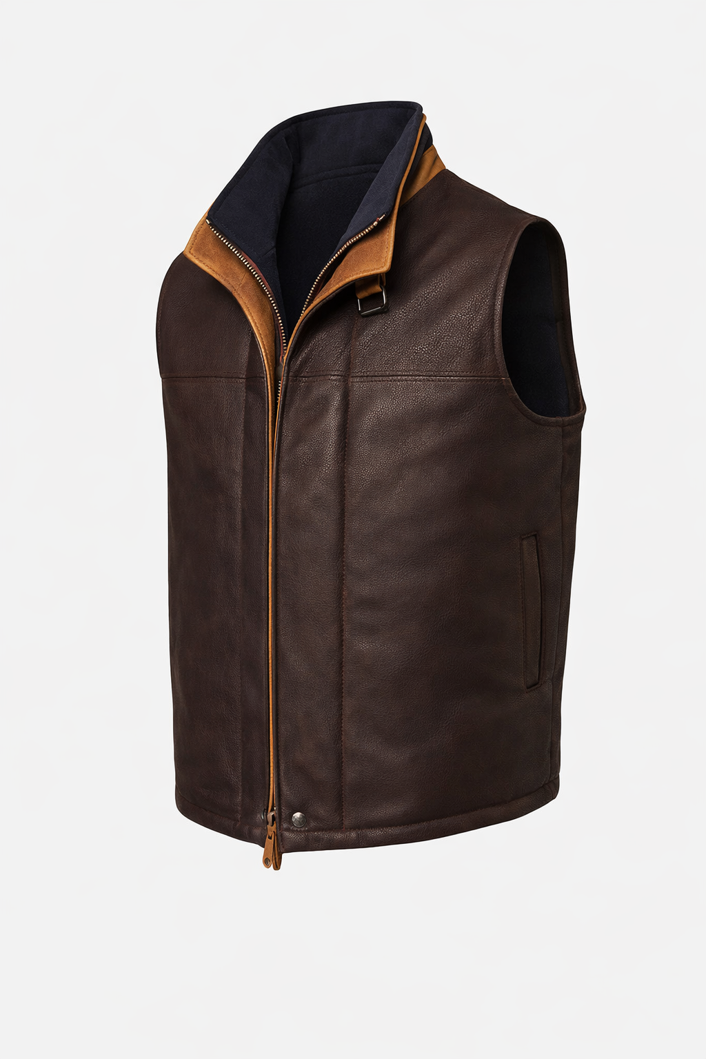 Trekker Classic Men’s Brown Leather Vest