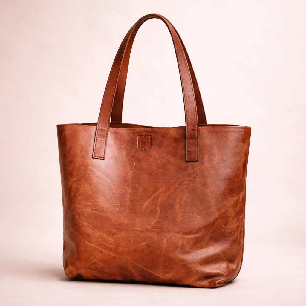 Ladies leather Tote bag, luggage shopping bag