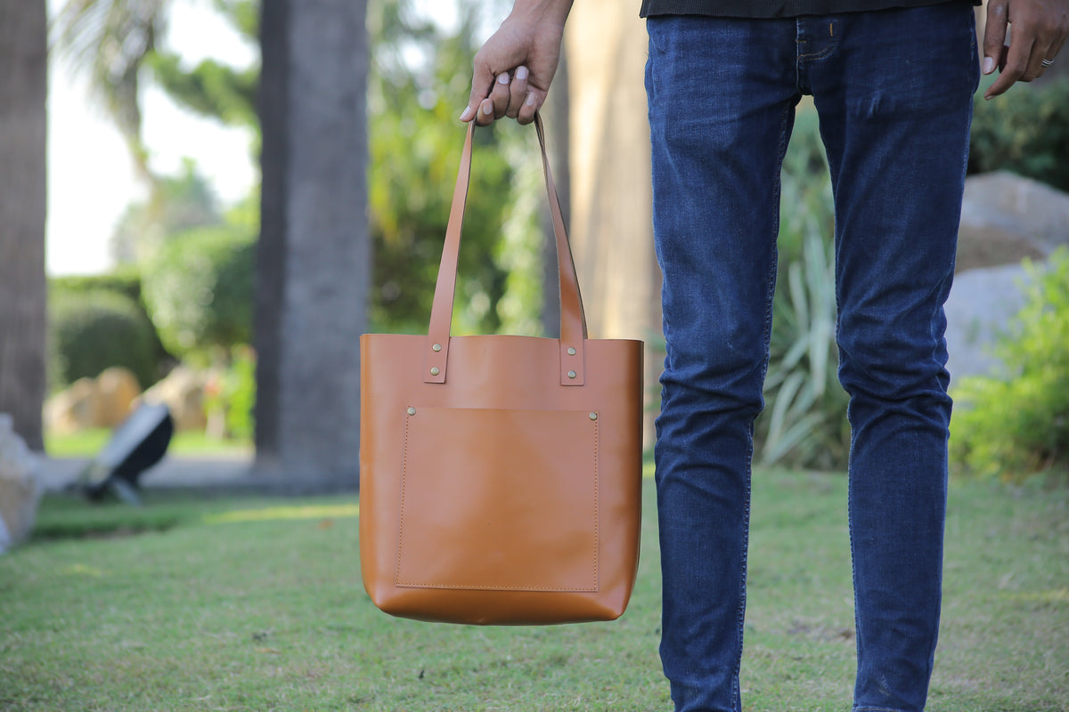 Leather handbag for women&#39;s, shopping bag