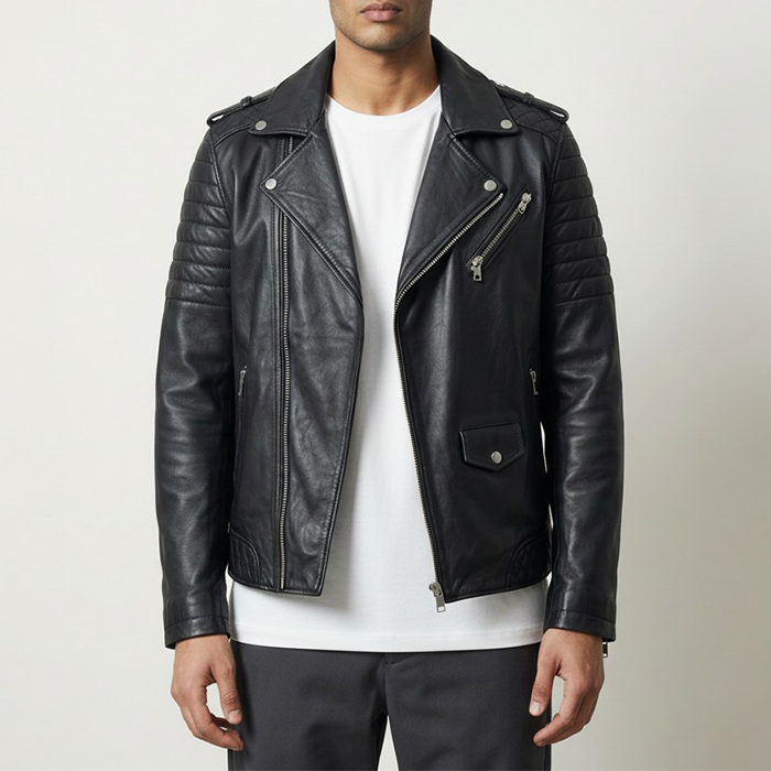 Men's Premium Lambskin Biker Jacket