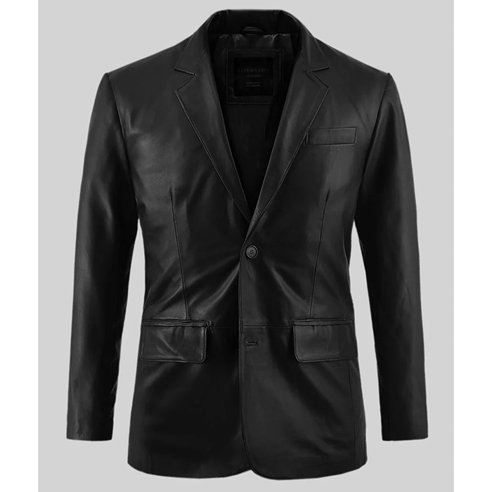 Men's Leather Blazer