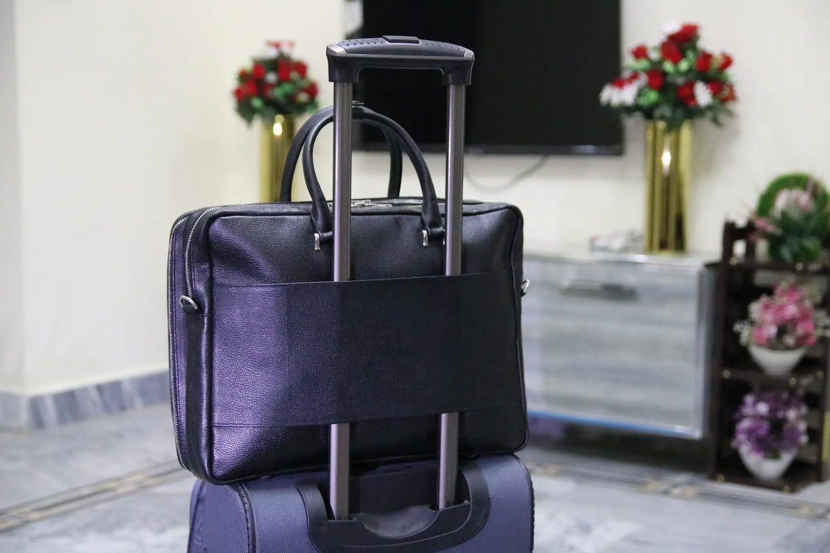 premium leather laptop bag, leather briefcase organizer bag
