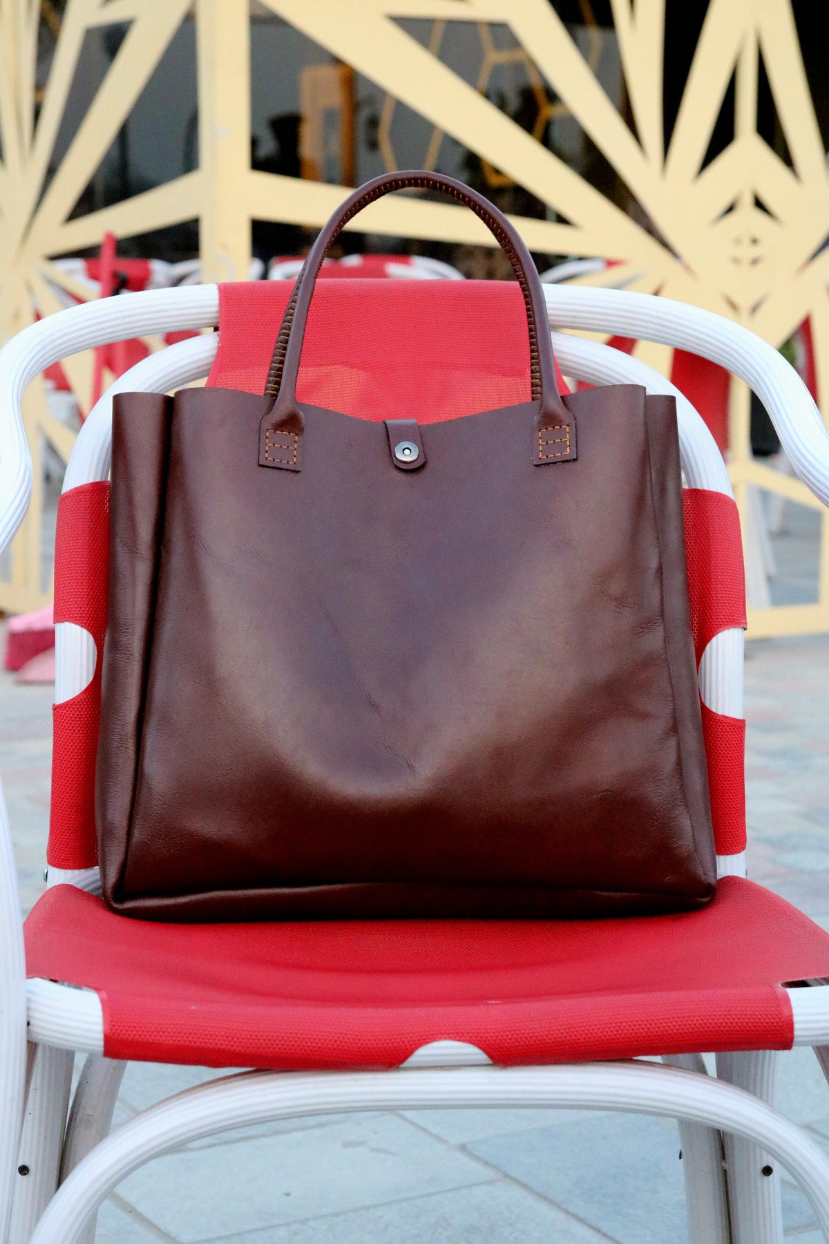 Ladies leather tote bag, women&#39;s handbag
