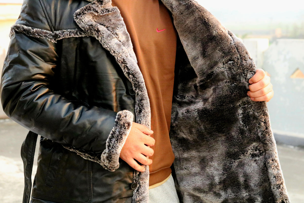 Premium long fur coat, original long fur coat with ultra soft fur