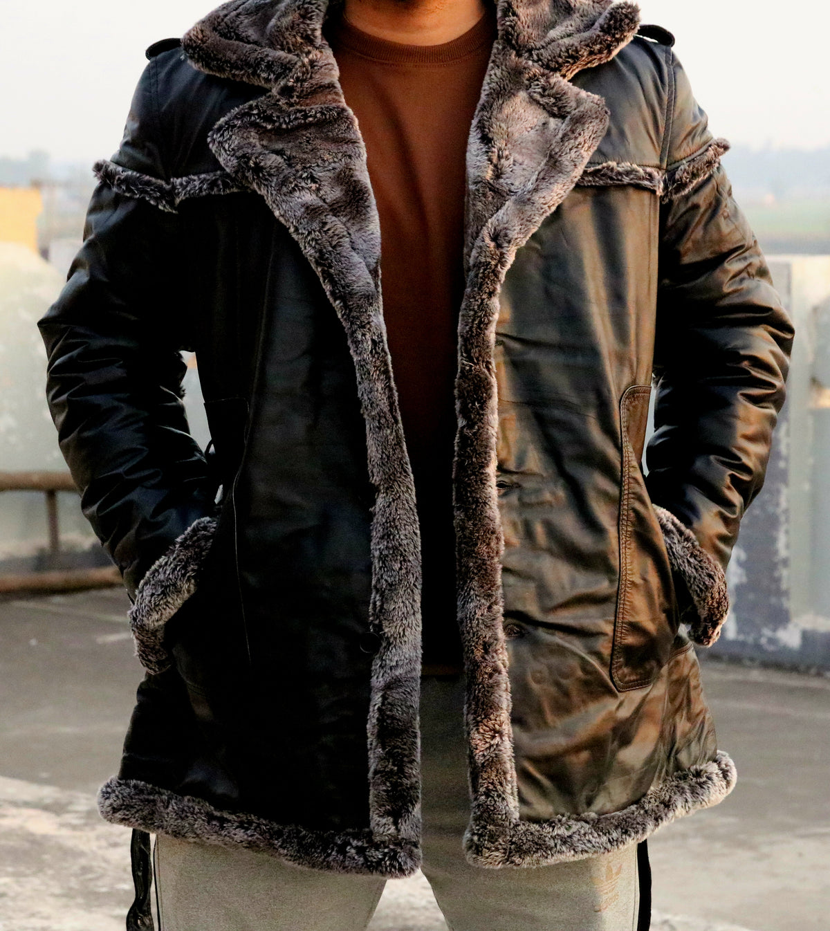 Premium long fur coat, original long fur coat with ultra soft fur