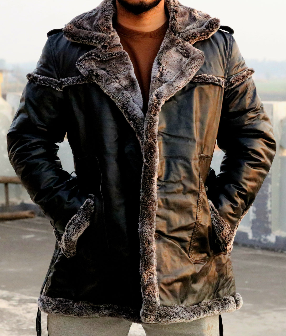 Premium long fur coat, original long fur coat with ultra soft fur