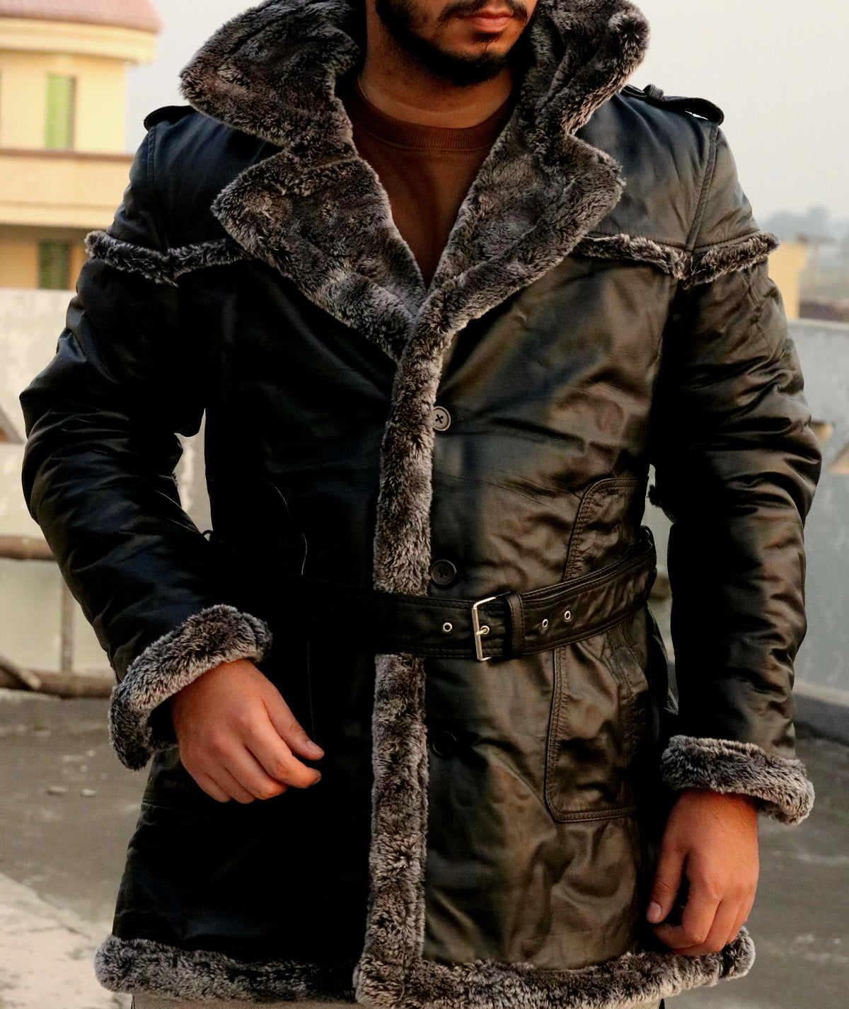 Premium long fur coat, original long fur coat with ultra soft fur
