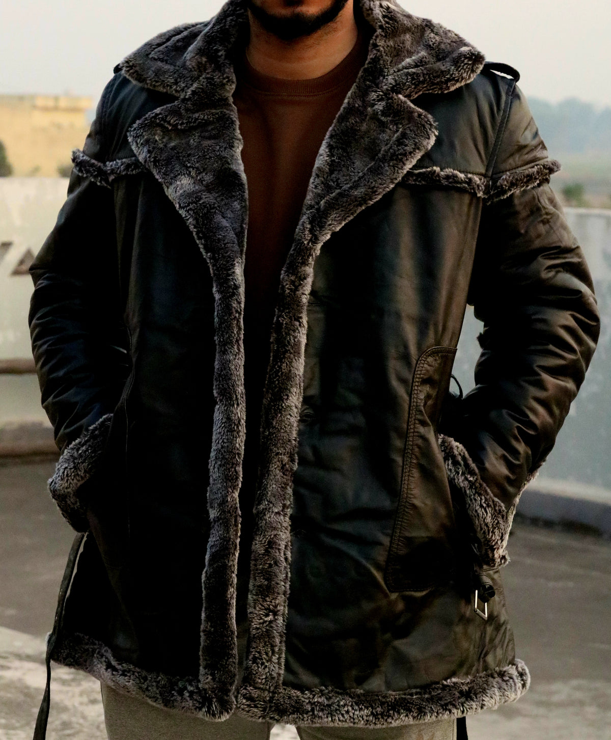 Premium long fur coat, original long fur coat with ultra soft fur