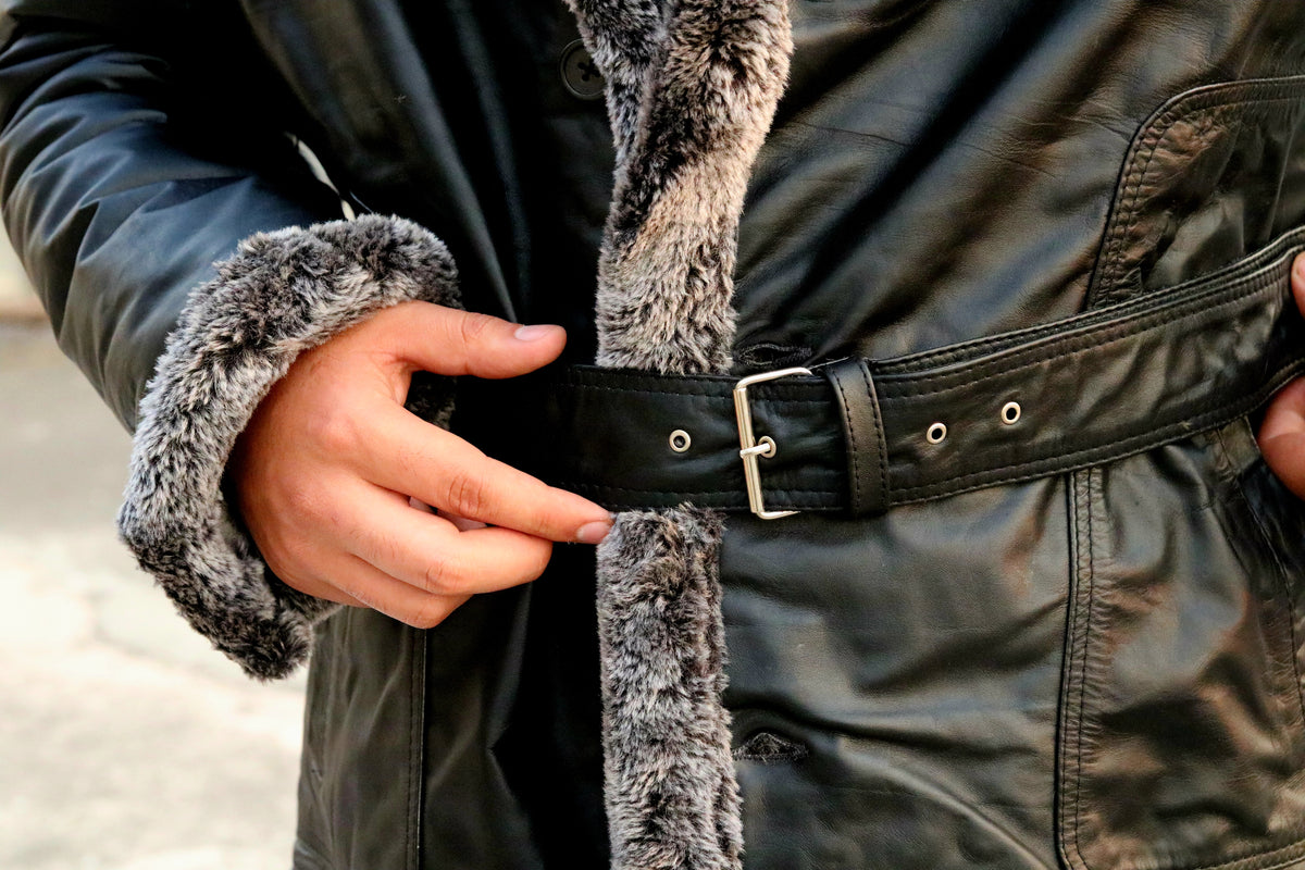 Premium long fur coat, original long fur coat with ultra soft fur