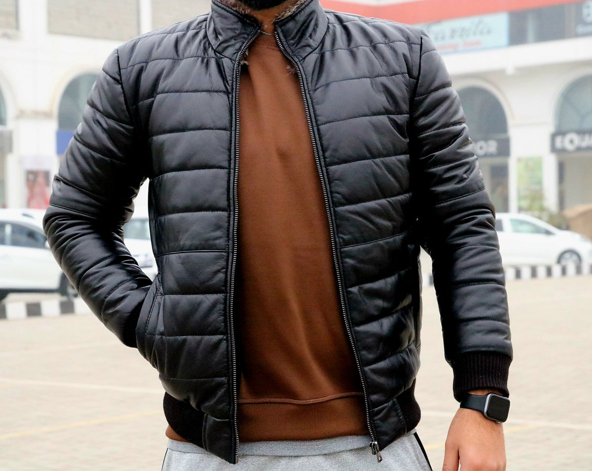 Men&#39;s bomber fur colure Leather Jacket for men&#39;s