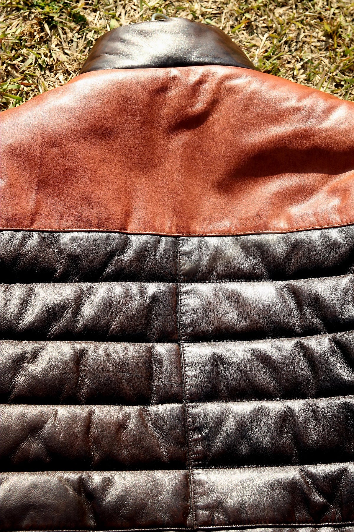Dark brown leather jacket for men&#39;s