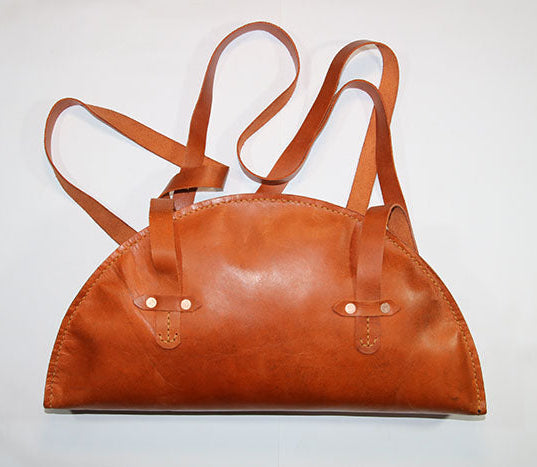Half-moon Handmade Ladies leather hand bag