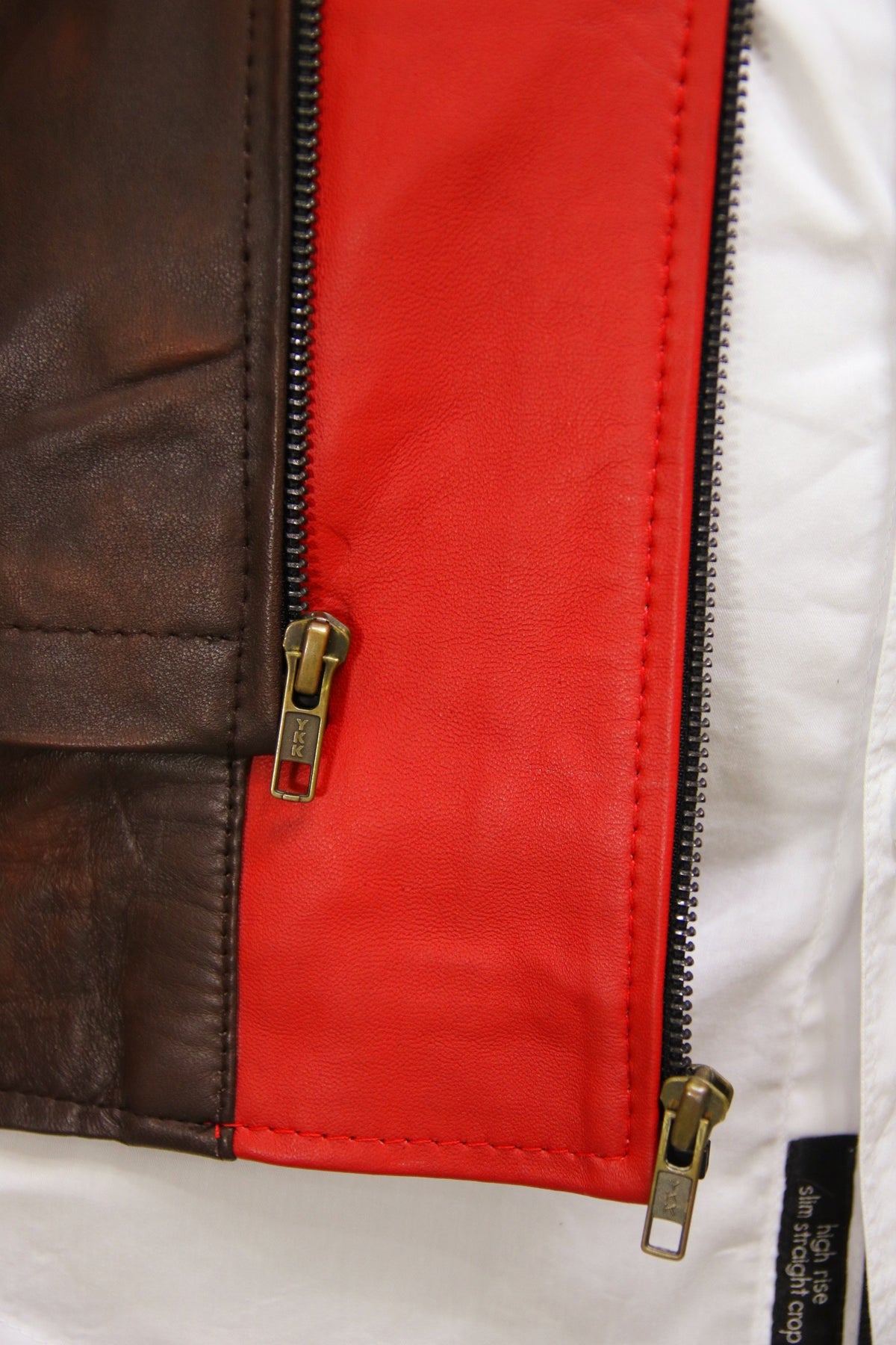 jason todd brown and red Bat leather jacket for men