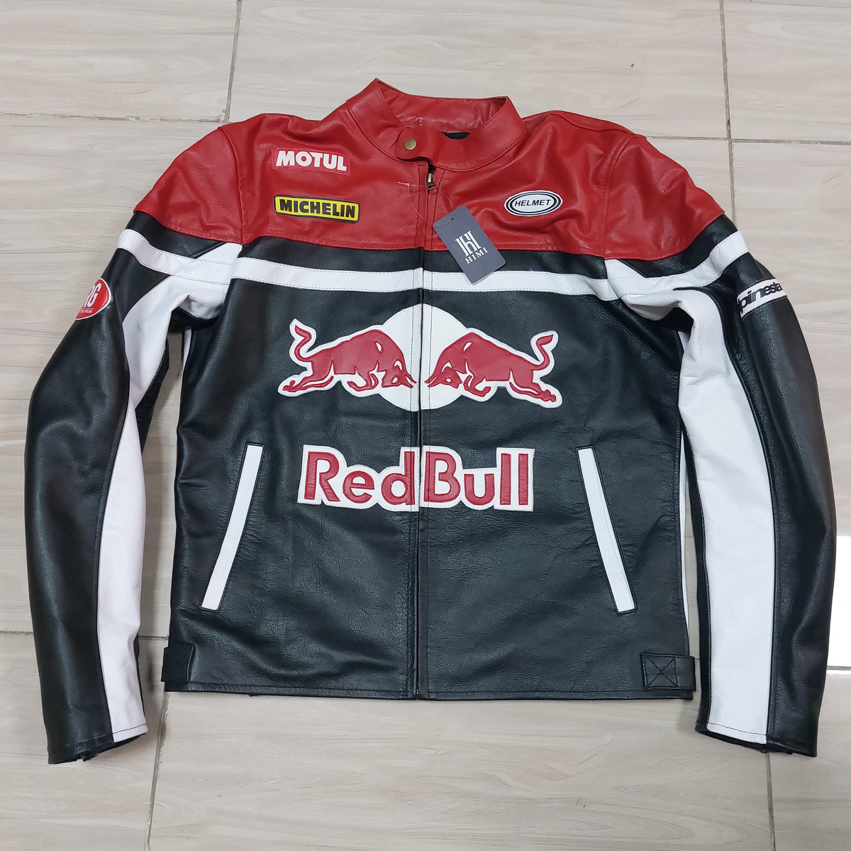 Red Bull Racing Motorcycle Leather Jacket