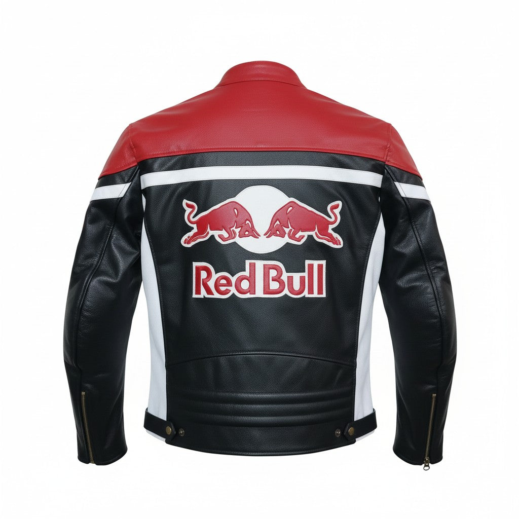 Red Bull Racing Motorcycle Leather Jacket