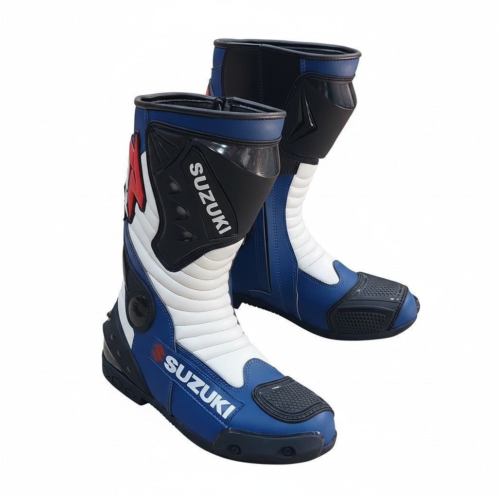 Suzuki GSX-R Motorcycle Racing Boots
