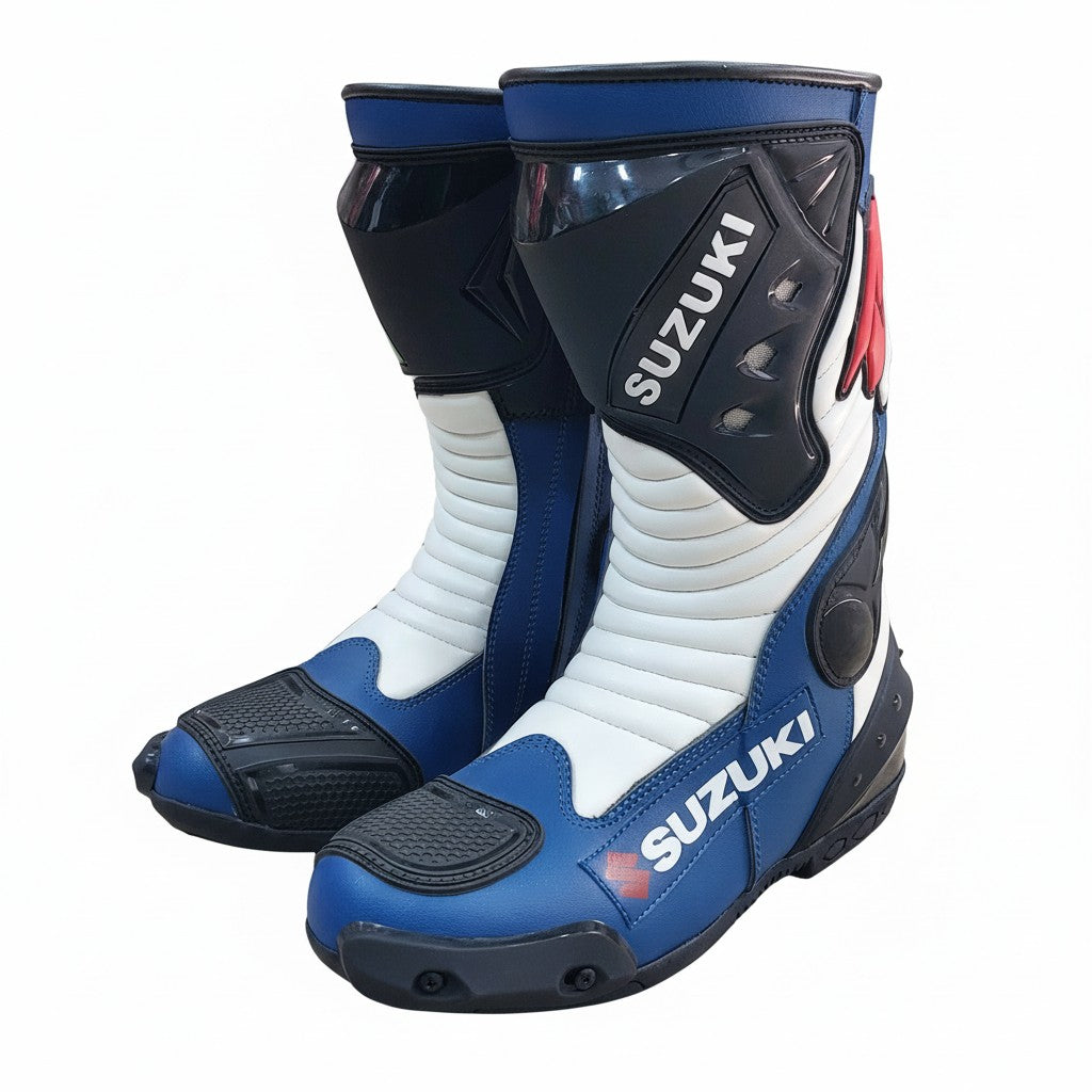 Suzuki GSX-R Motorcycle Racing Boots