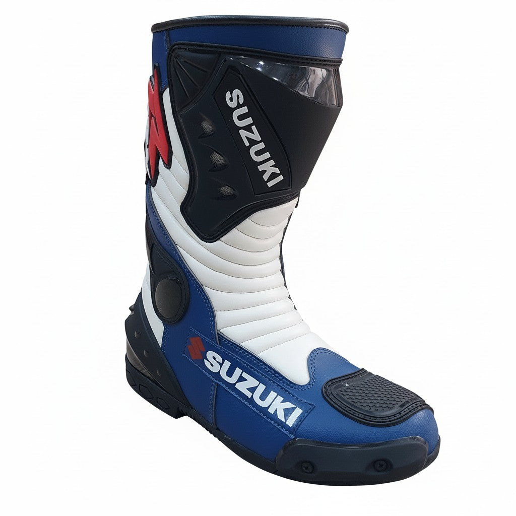 Suzuki GSX-R Motorcycle Racing Boots