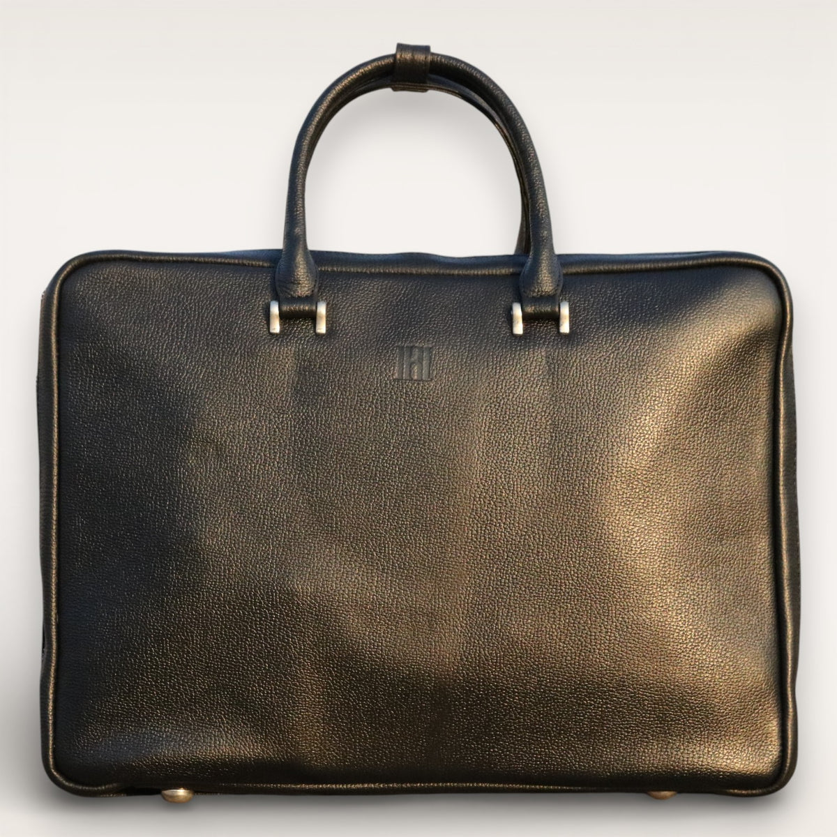 Double Compartment Leather Laptop Bag | Brown