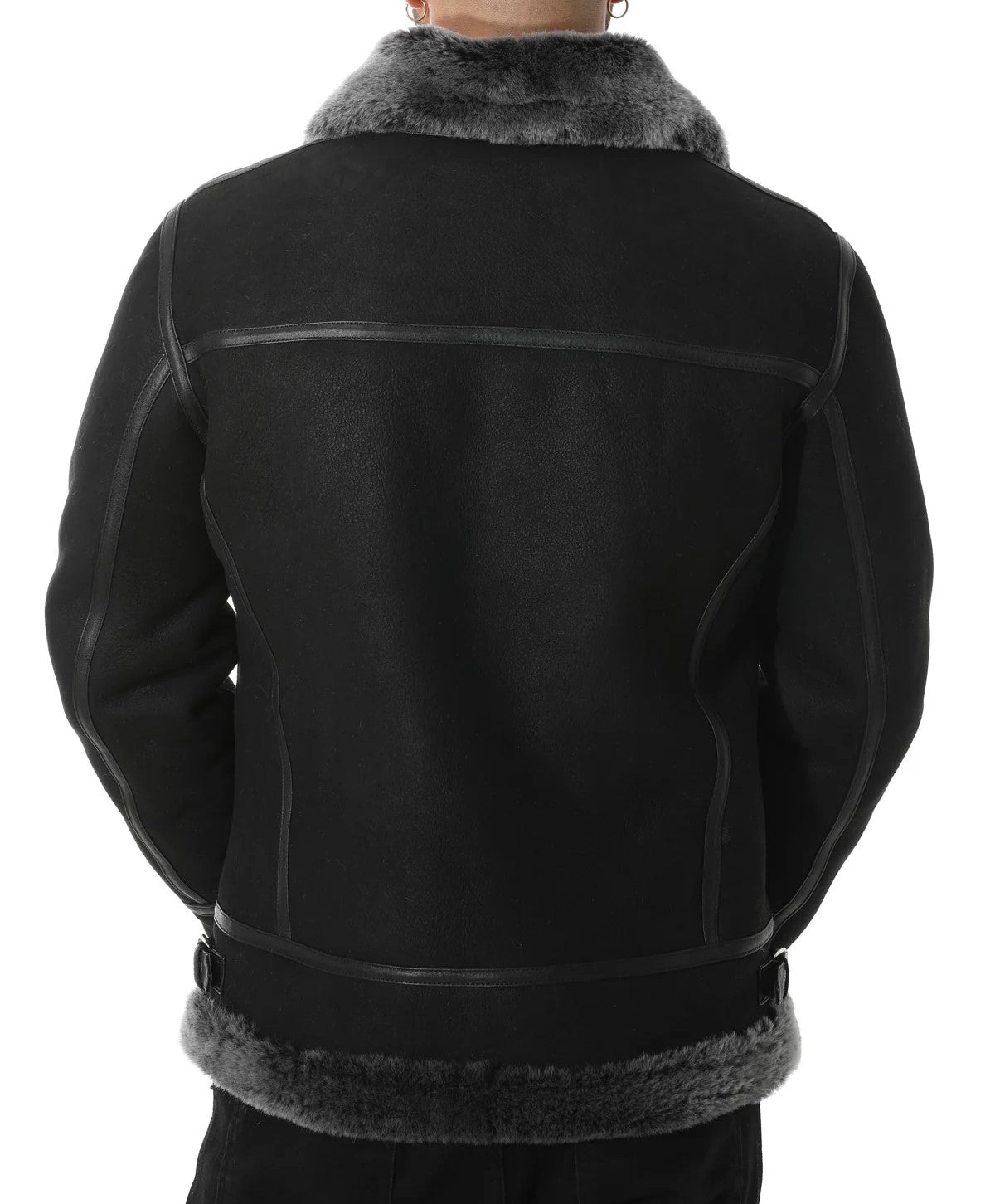 Premium Shearling Fur Leather Jacket, ultra soft original fur jacket, bomber jacket