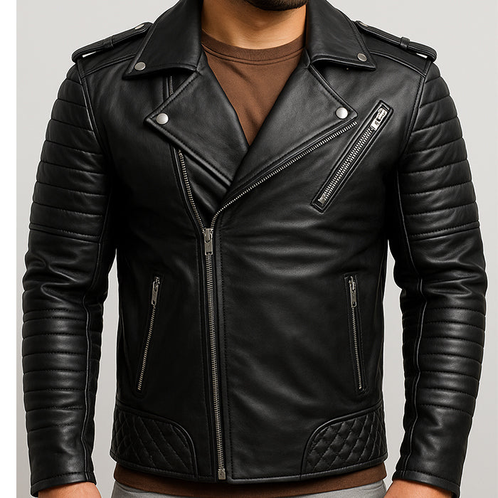 Men&#39;s biker Leather Jacket, lambskin original leather jackets