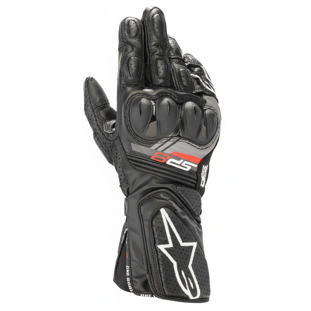 Alpinestars black motorcyle riding gloves
