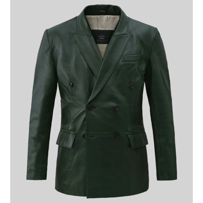 Green Leather Blazer