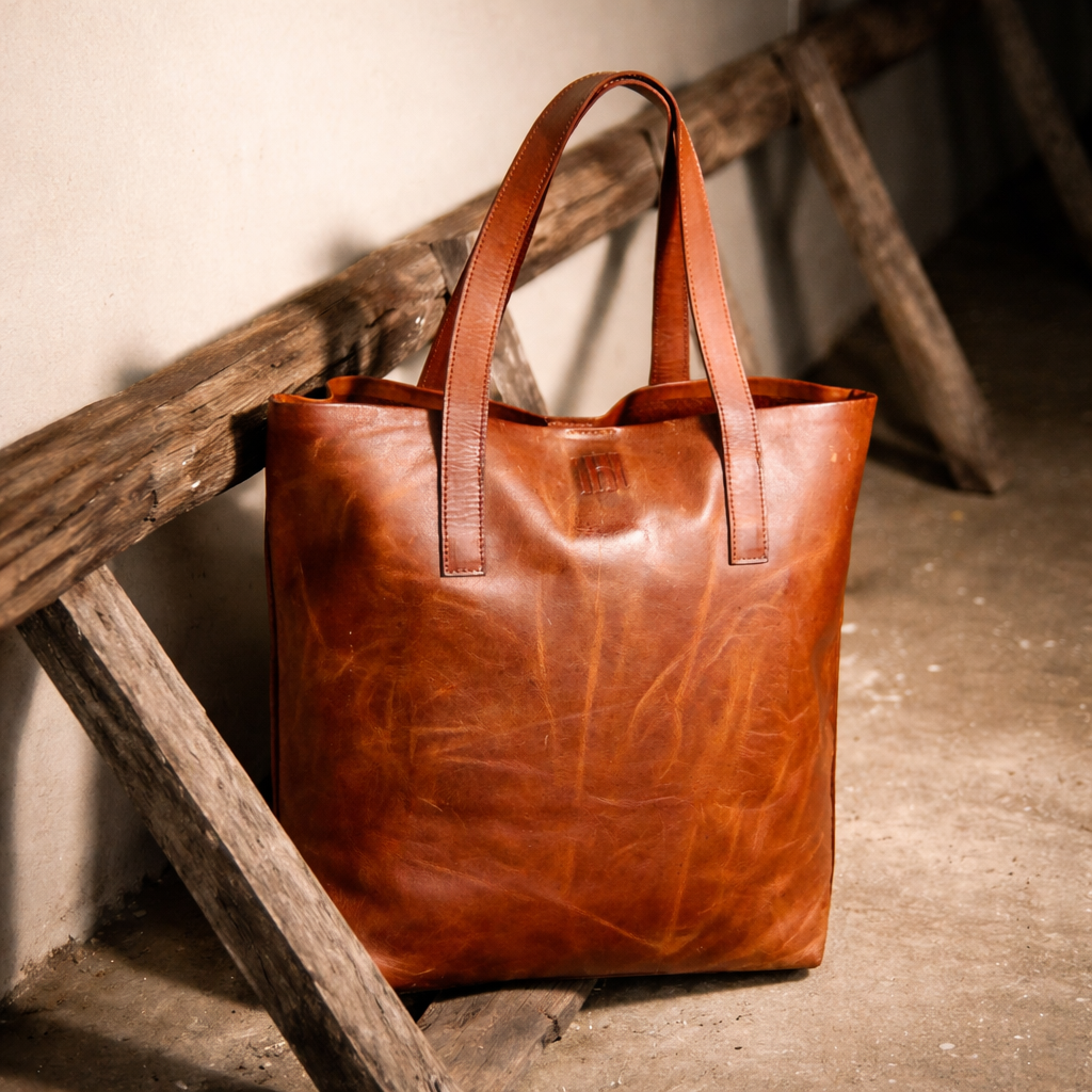Ladies leather Tote bag, luggage shopping bag