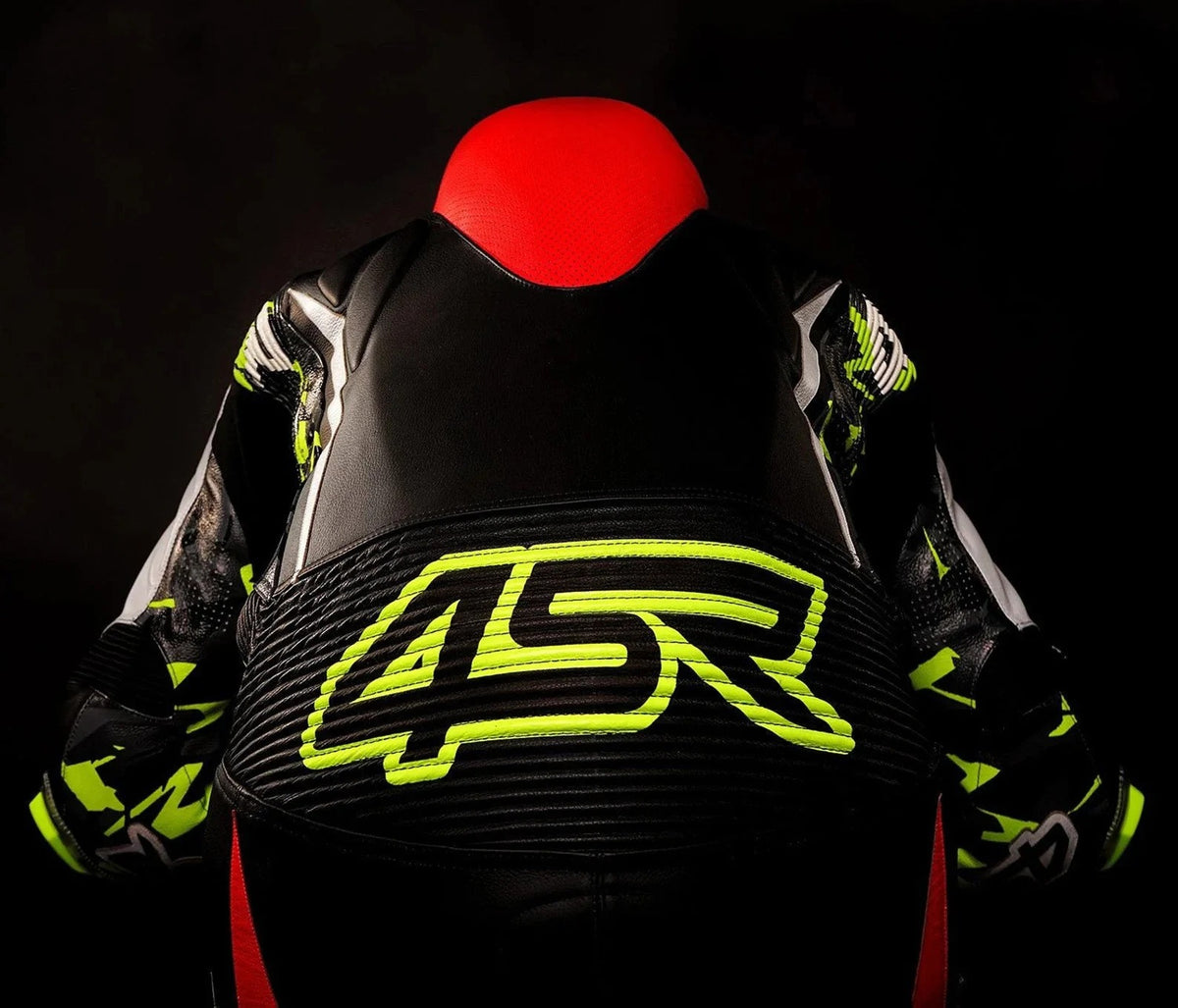 Motorbike racing leather suit MS-015, motorbike leather suit