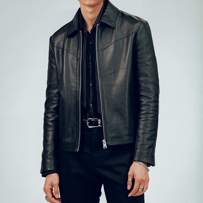 Dean Black stylish leather jacket for men’s
