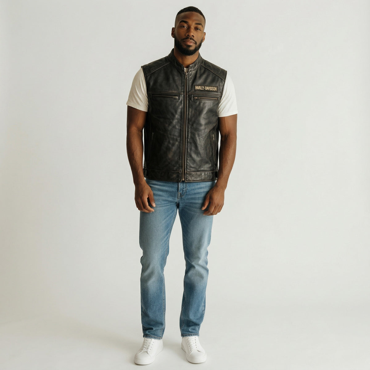 Harley-Davidson Men's Passing Link Leather Vest