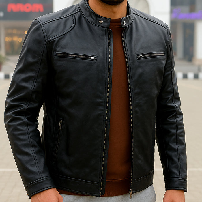 The Iconic Black Sheepskin Leather Jacket for men