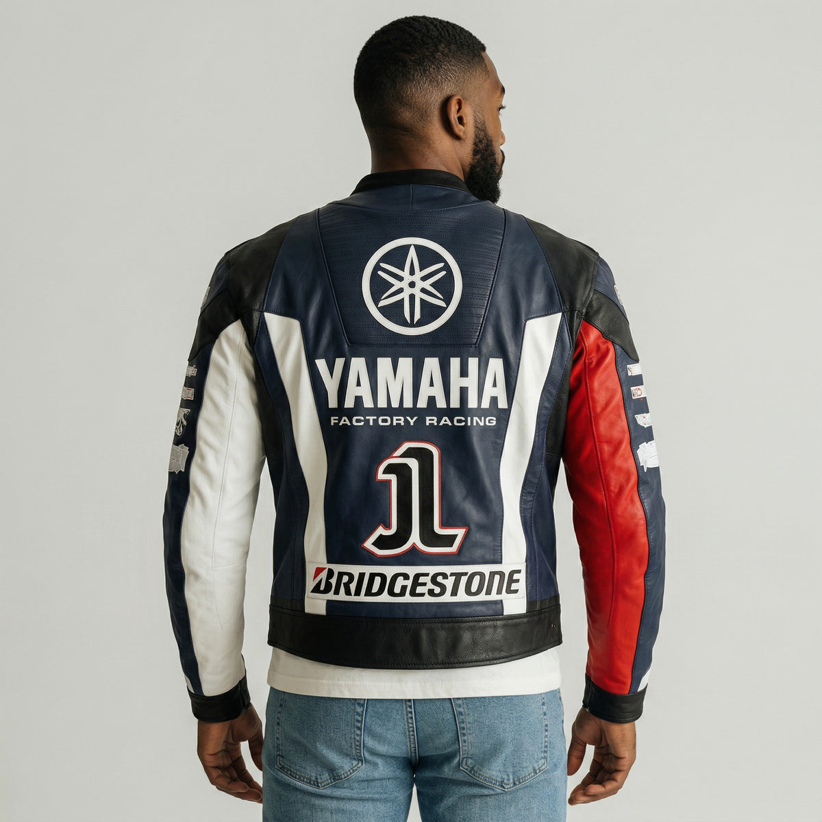 Yamaha Petronas Factory Racing Motorcycle Leather Jacket