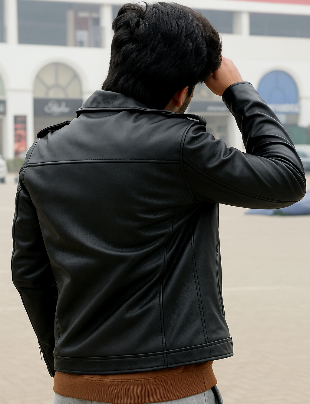 Men&#39;s fashion Leather Jacket, original leather biker jacket
