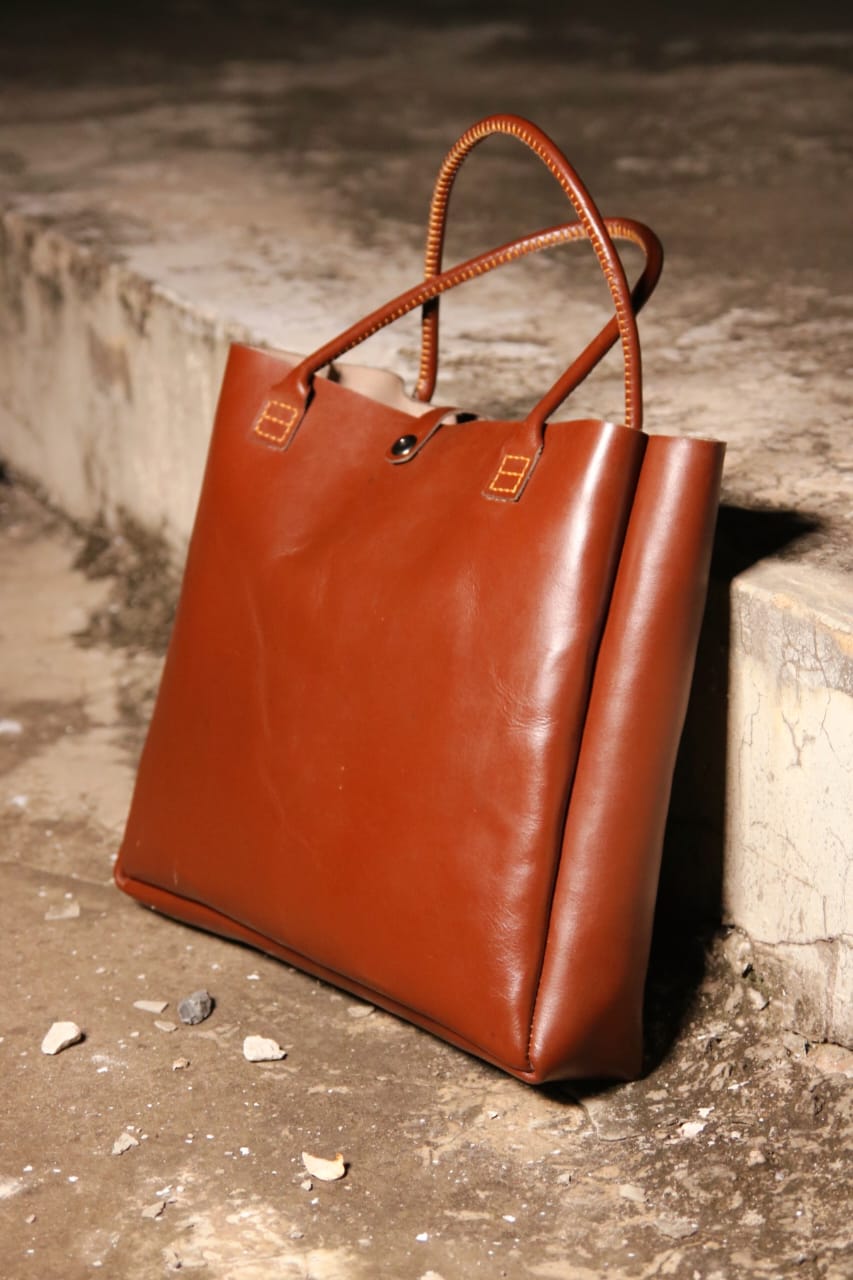 Leather tote bag, premium quality ladies leather handbag