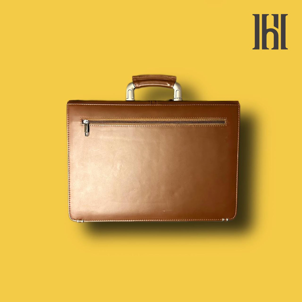 Leather briefcase bag, business bag for office work