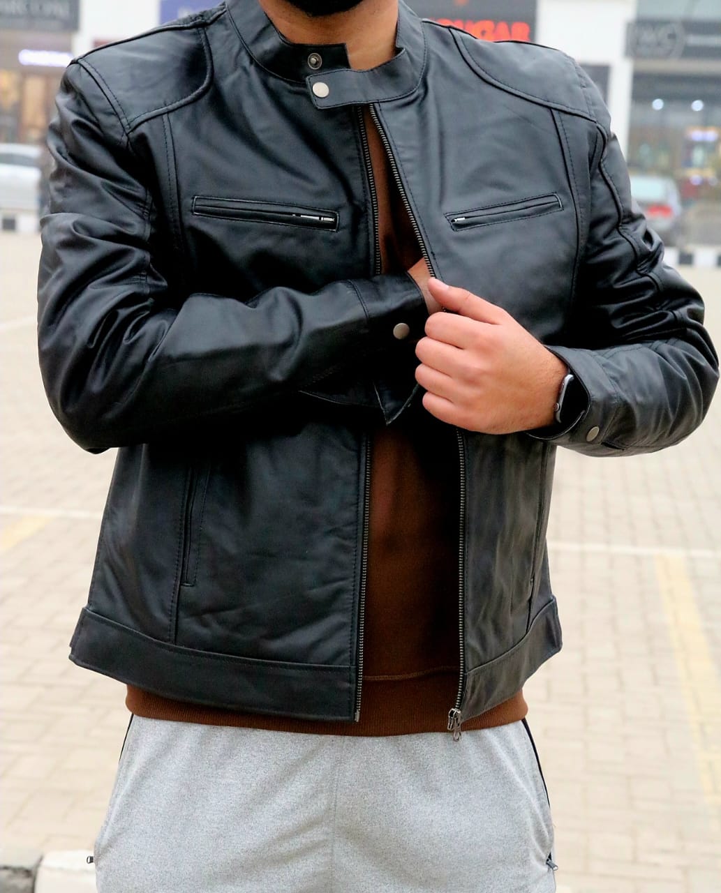 The Iconic Black Sheepskin Leather Jacket for men