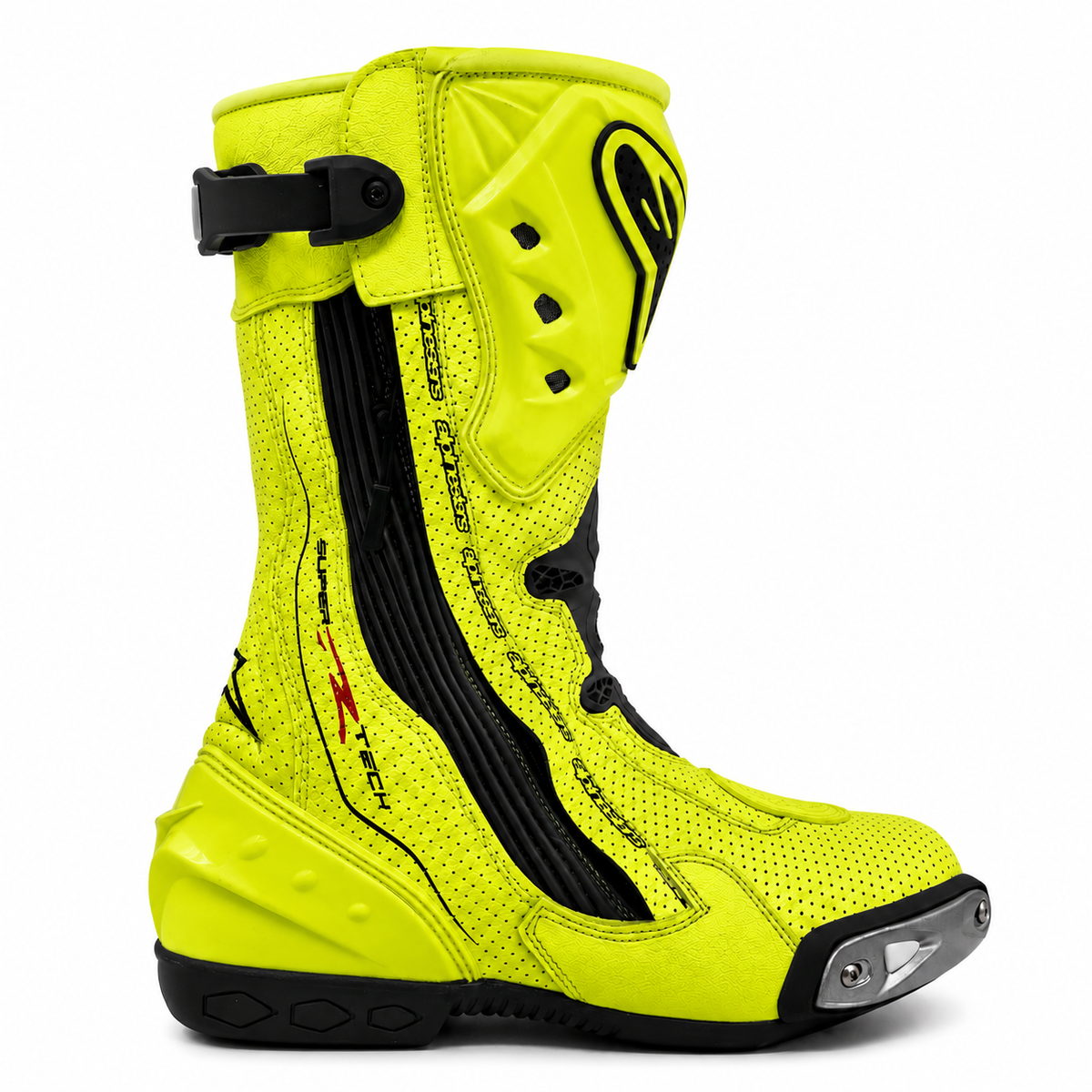 Alpinestars Supertech R Vented  Motorcycle Boots | Yellow Fluo Edition